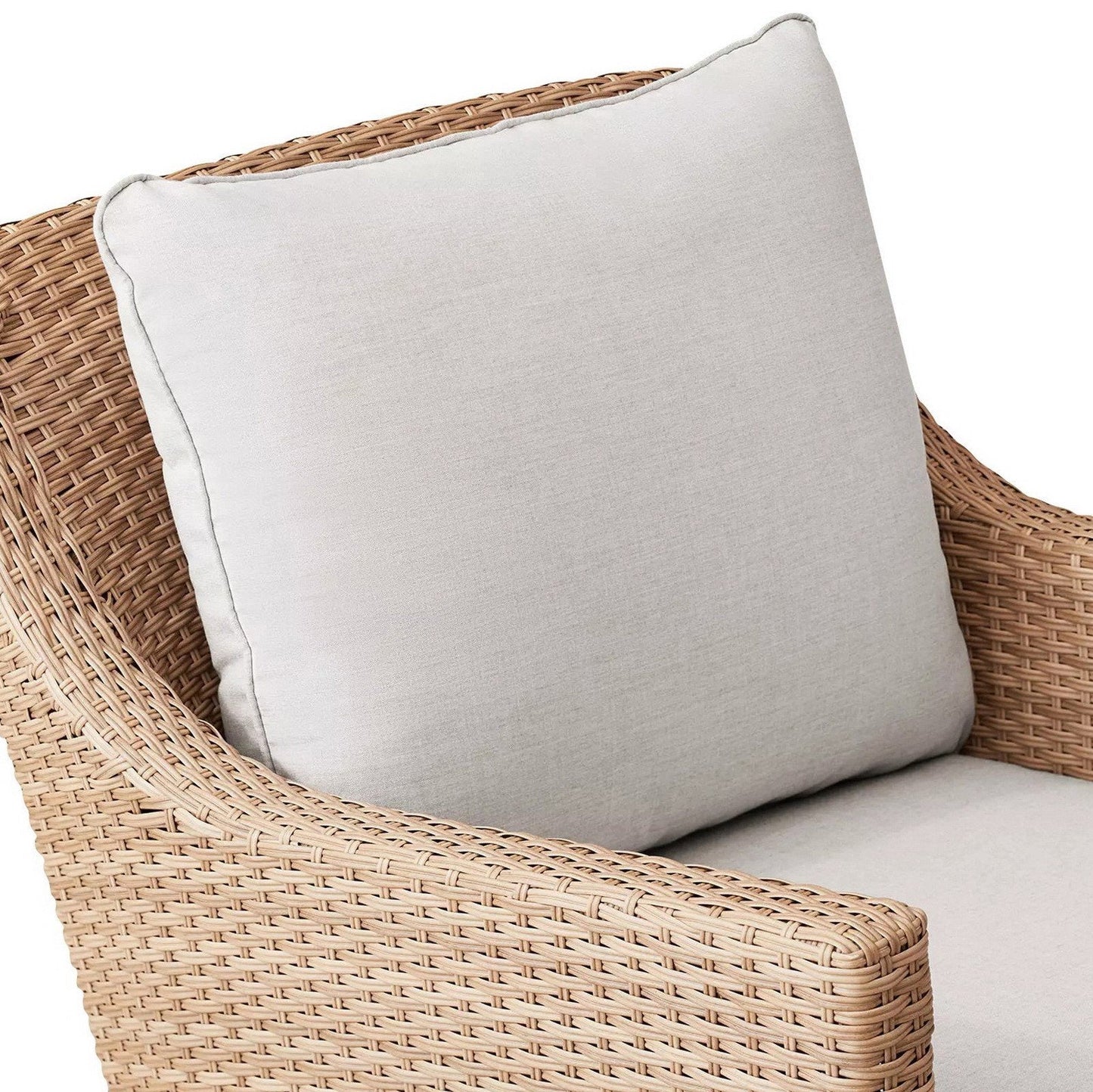 Camden 3-Piece Swivel Outdoor Wicker Patio Chat Set With Cushions