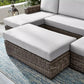 Halstead Outdoor Cushioned Wicker 4-Piece Sectional Set